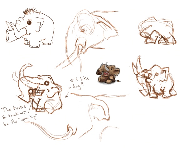 Design sketches for Mini Mammoth