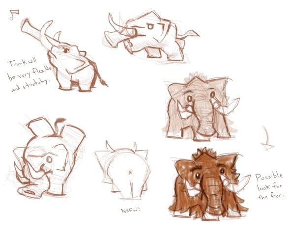 Some more design sketches for Mini Mammoth