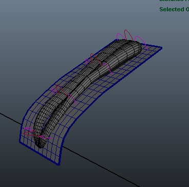 skinning a tongue using a polygon plane