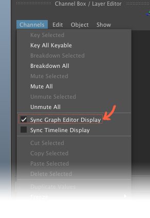 sync graph editor by display setting